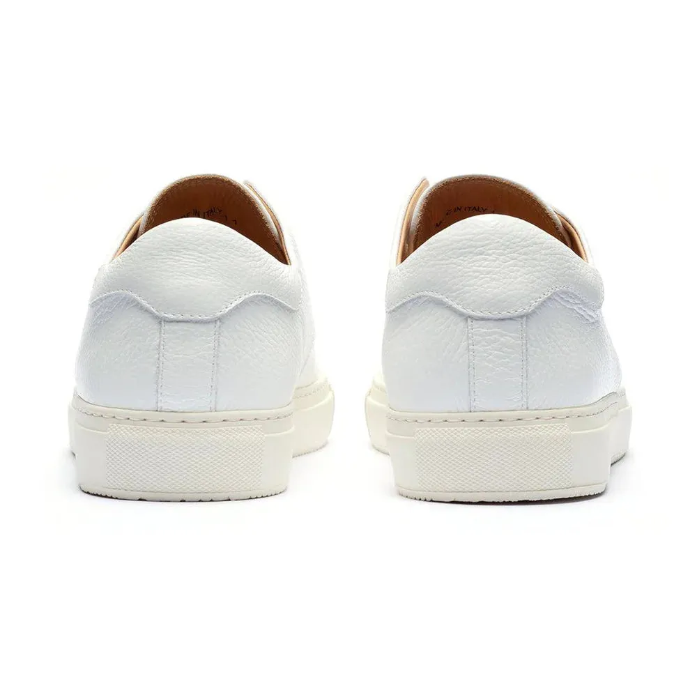 White Italian Leather Athena City Half Boots - Sneaker Shoes