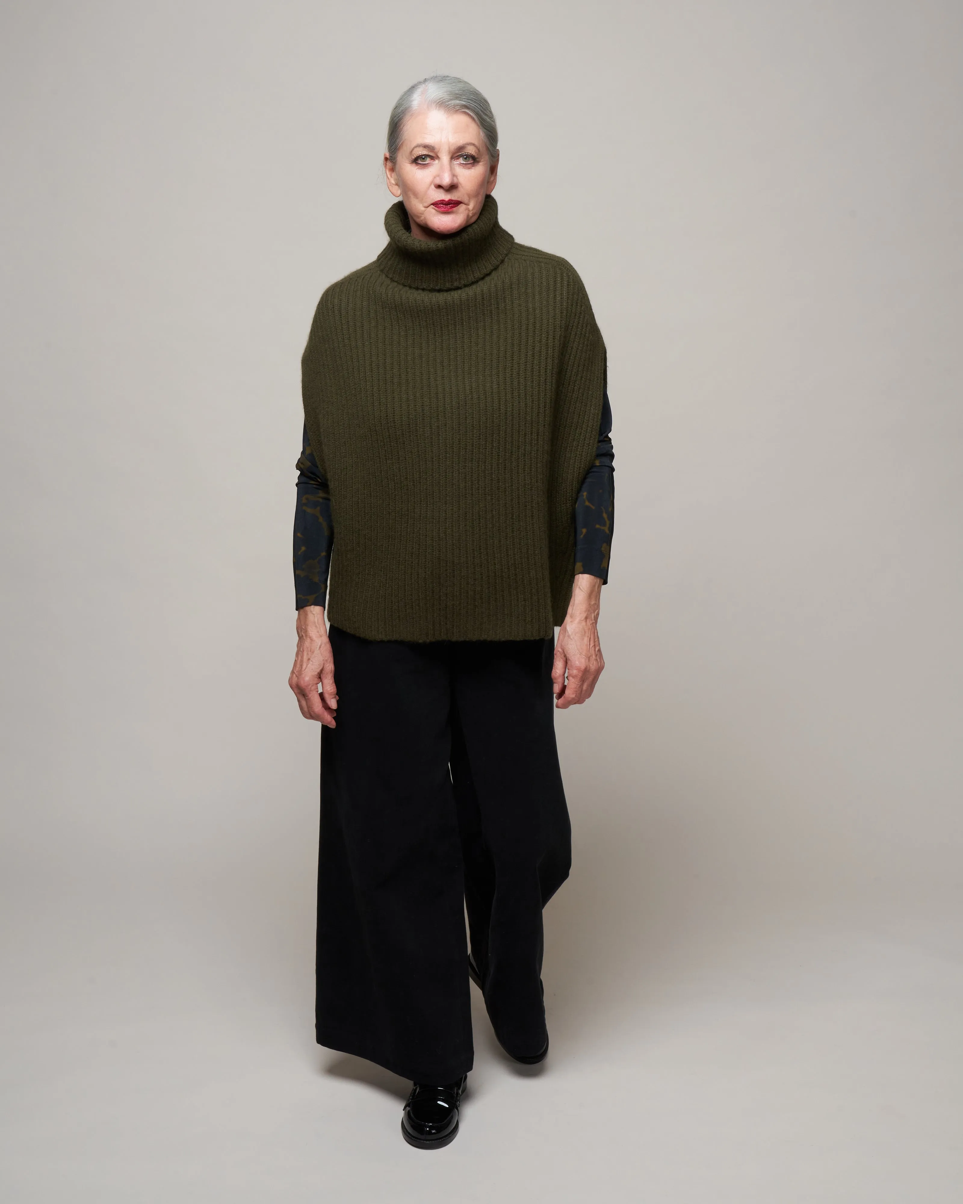 wide leg trouser - black