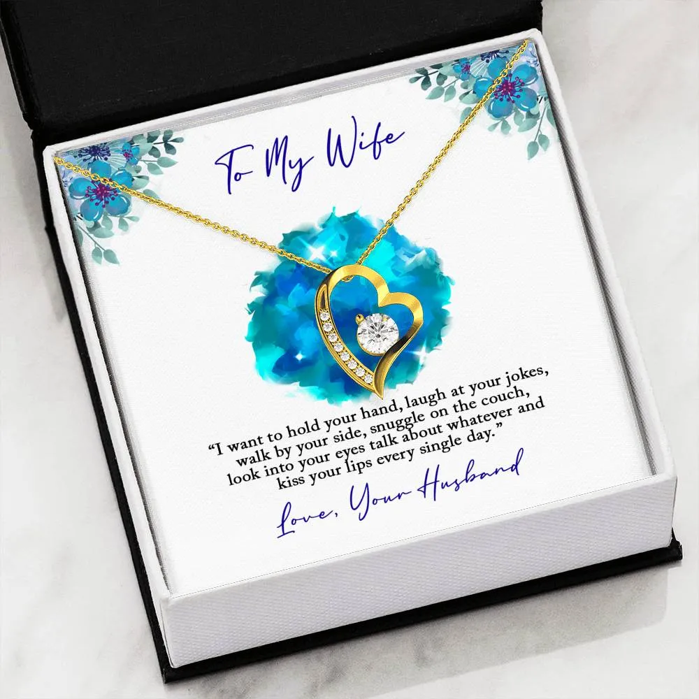 Wife Necklace Gift, Anniversary Gift From Husband, Birthday Gift For Wife