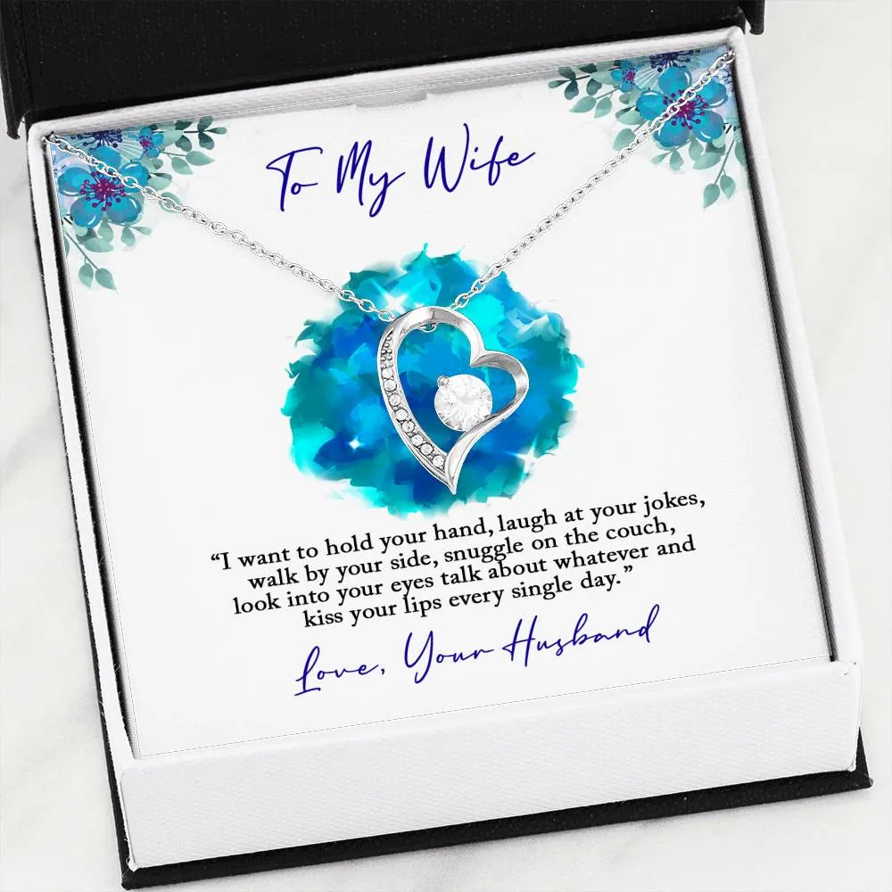 Wife Necklace Gift, Anniversary Gift From Husband, Birthday Gift For Wife