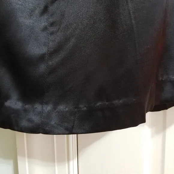 Willi Smith dress 10 strapless shiny party formal cocktail sheath boned VINTAGE
