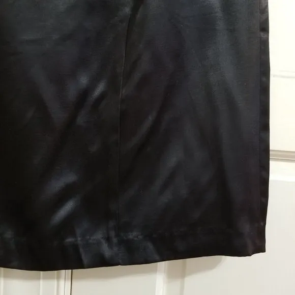 Willi Smith dress 10 strapless shiny party formal cocktail sheath boned VINTAGE