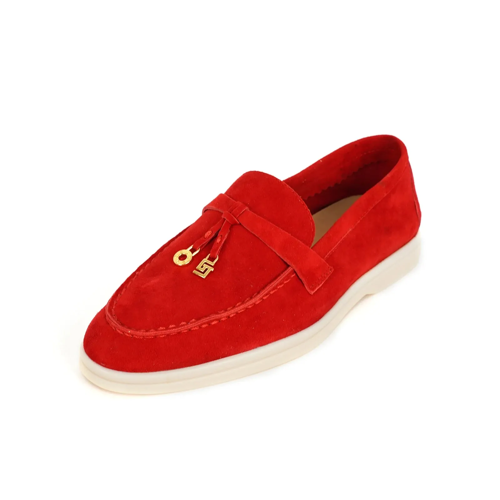 Women Loafers Sheepskin Suede Summer Walk Shoes Women Spring Autumn Fashion Casual Metal Decor Flat Shoes Slip On Cozy Flats