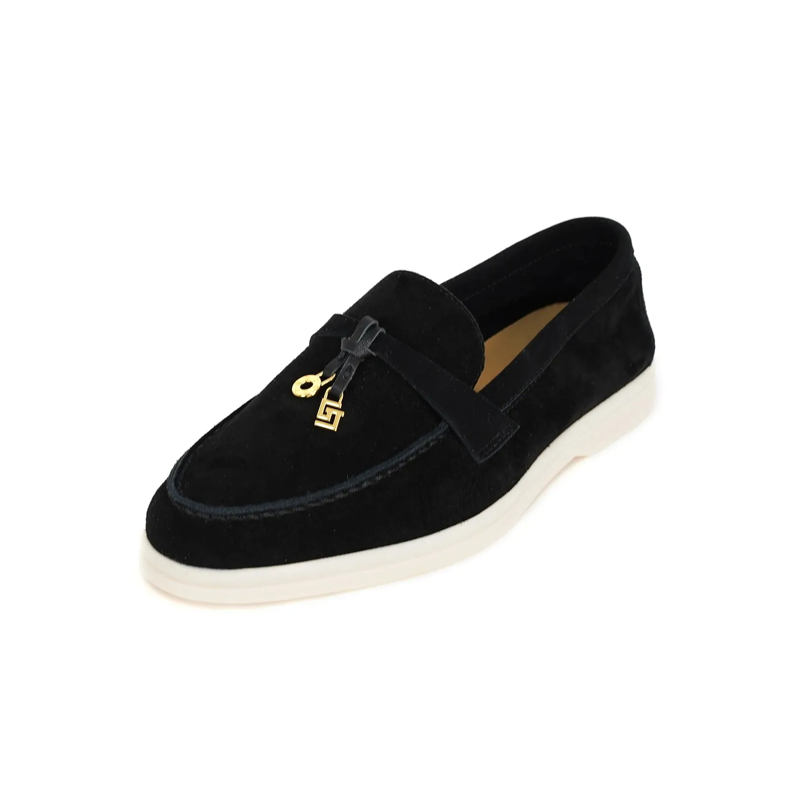 Women Loafers Sheepskin Suede Summer Walk Shoes Women Spring Autumn Fashion Casual Metal Decor Flat Shoes Slip On Cozy Flats