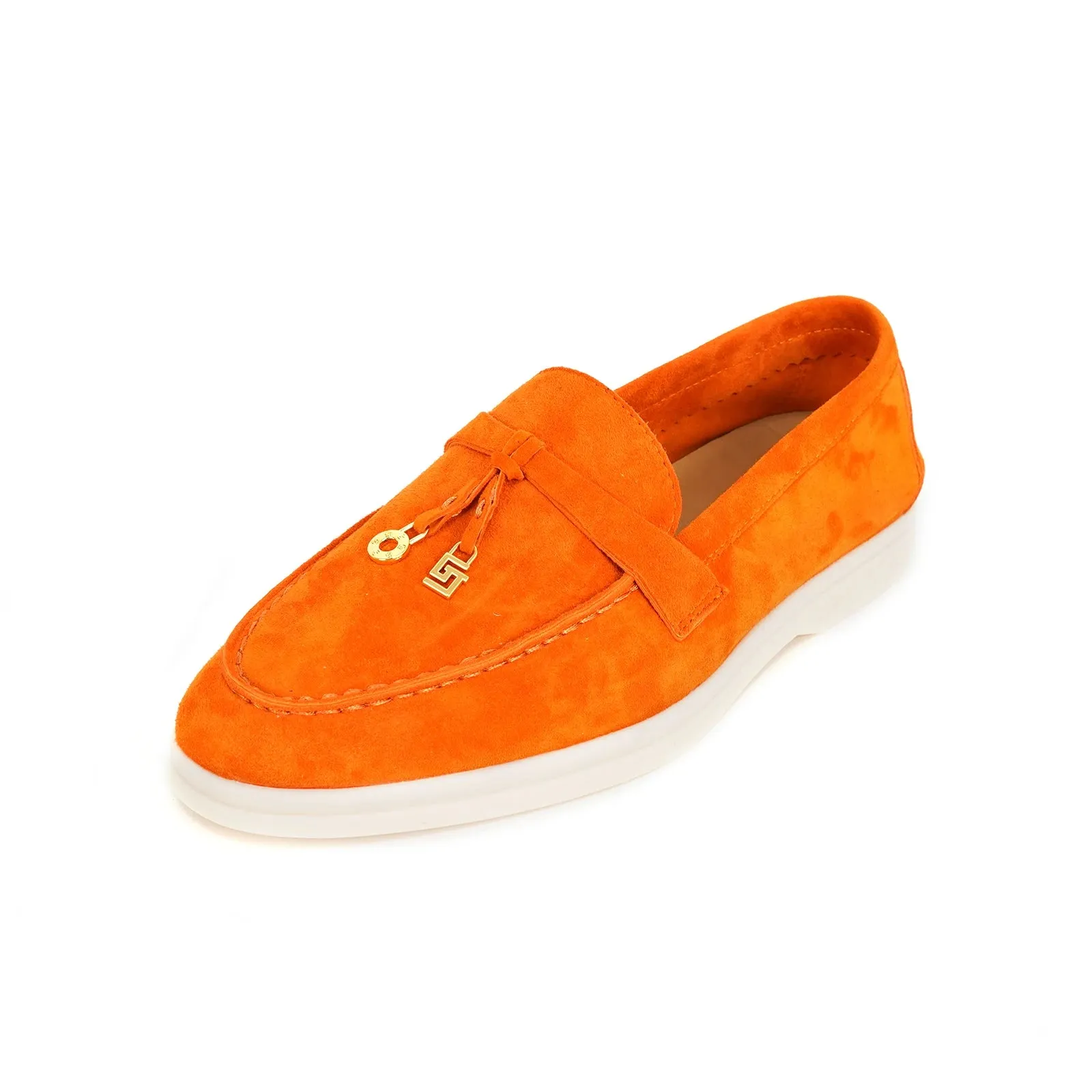 Women Loafers Sheepskin Suede Summer Walk Shoes Women Spring Autumn Fashion Casual Metal Decor Flat Shoes Slip On Cozy Flats