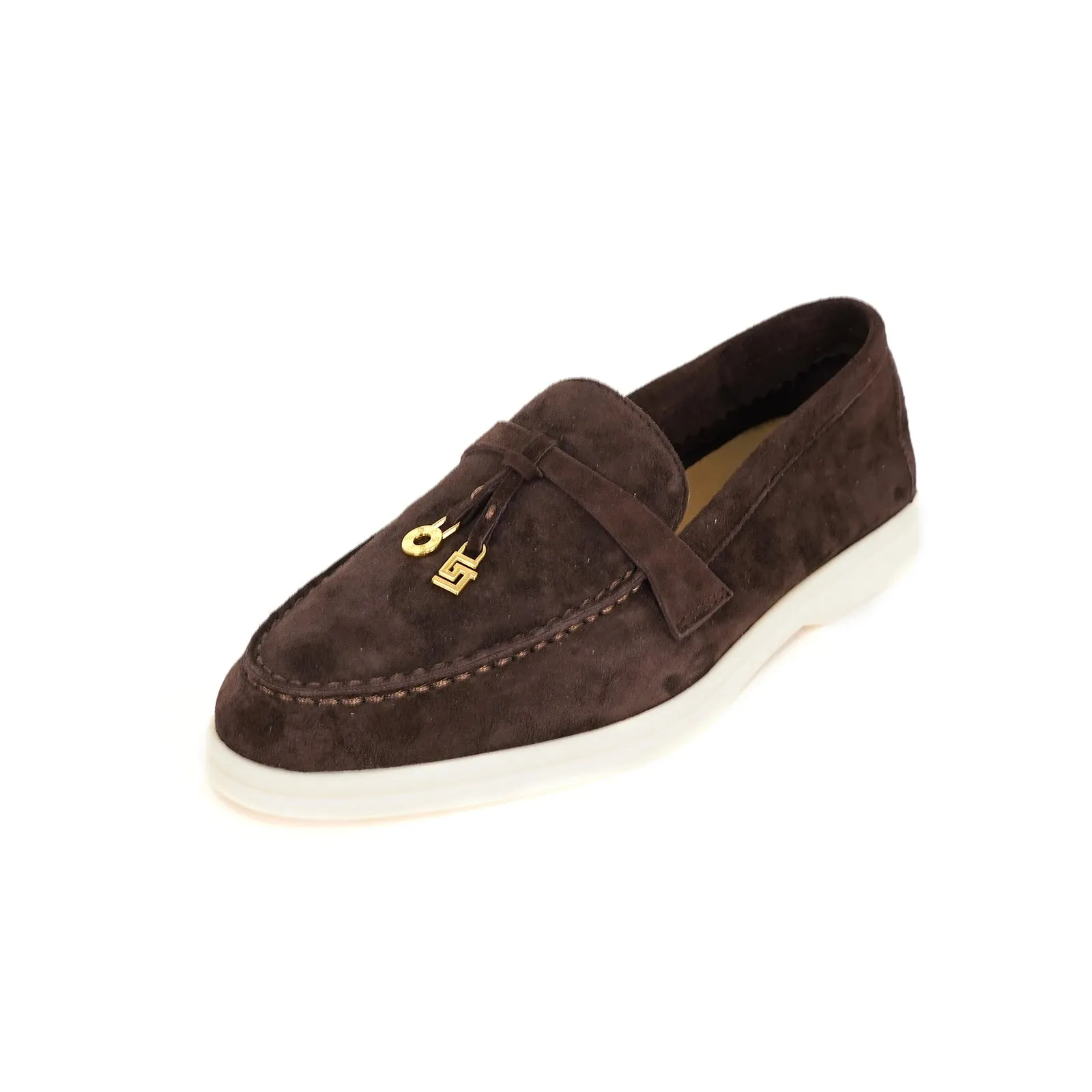 Women Loafers Sheepskin Suede Summer Walk Shoes Women Spring Autumn Fashion Casual Metal Decor Flat Shoes Slip On Cozy Flats