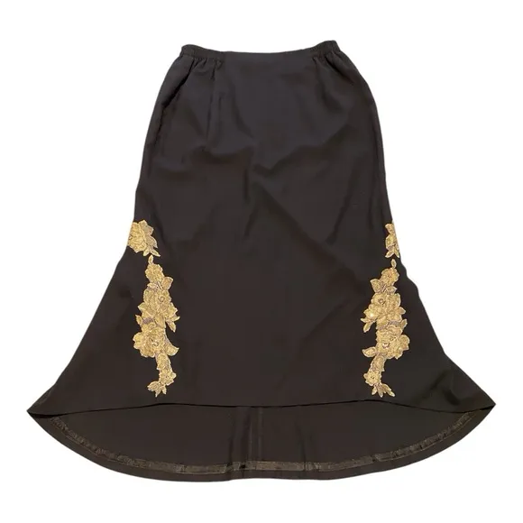 Women's Black Maxi Skirt, 12