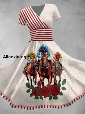 Women's Derby Rose Striped Dress