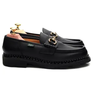 Women's 'Orsayti / Griff' Black Leather Horse-bit Loafers UK 7