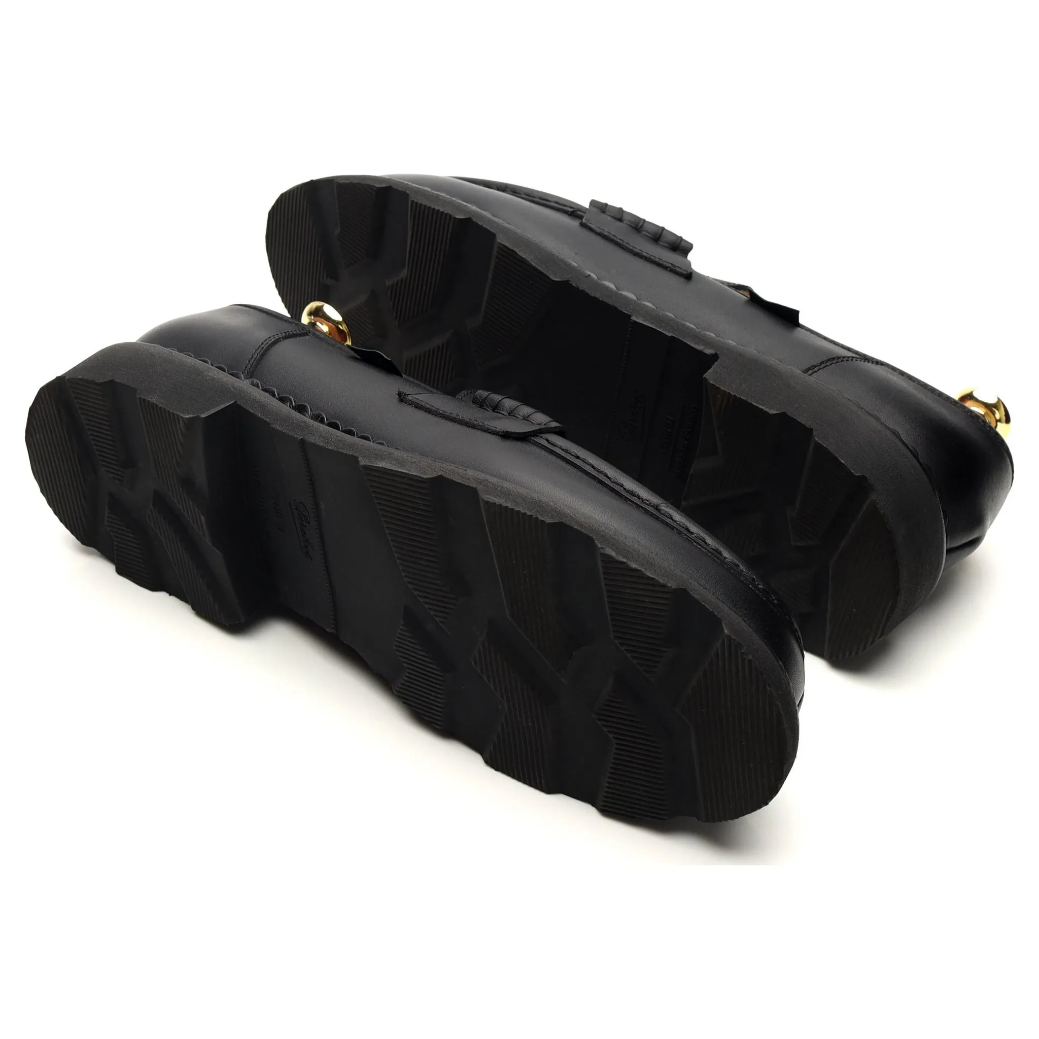 Women's 'Orsayti / Griff' Black Leather Horse-bit Loafers UK 7