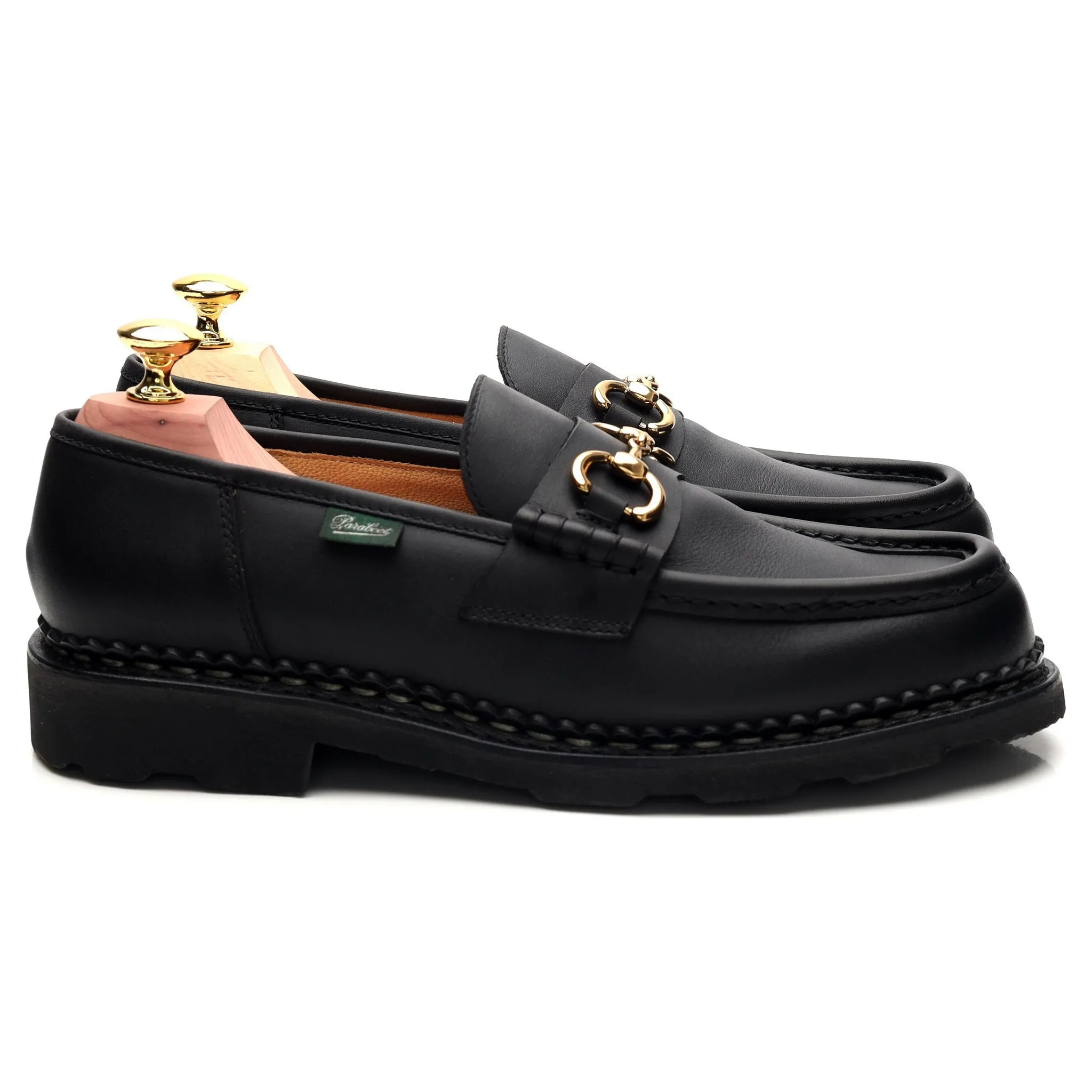 Women's 'Orsayti / Griff' Black Leather Horse-bit Loafers UK 7