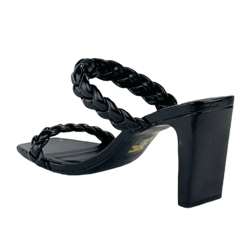 Women's Quilted Strap Square Toe Heel Sandals