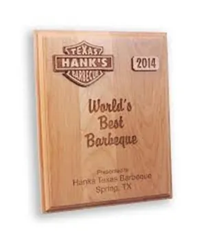 Wood Plaque measures 7” x 9”