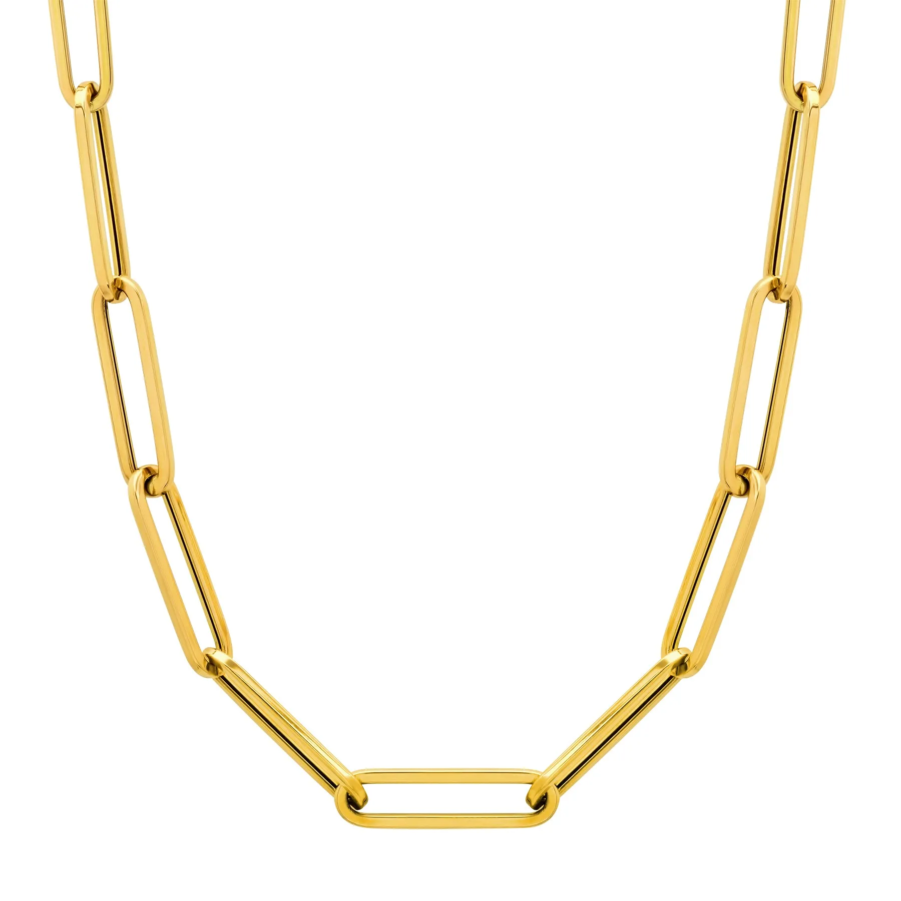 XL PAPERCLIP CHAIN, 14kt GOLD