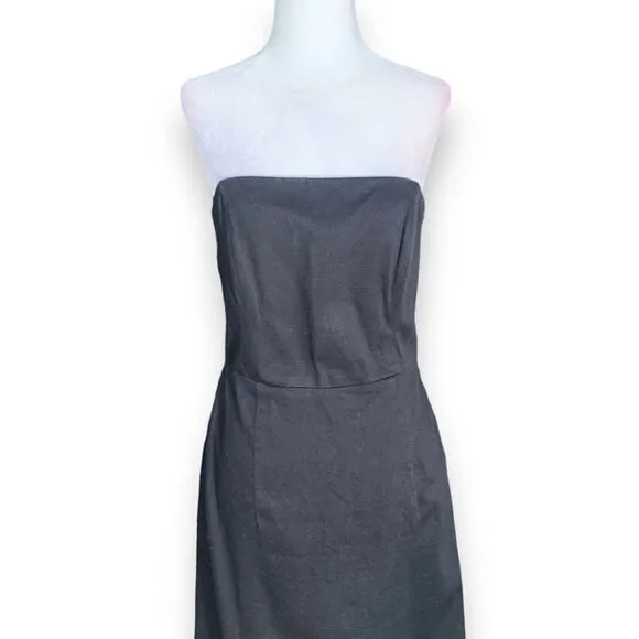 Y2K Banana Republic Dress Black Strapless Retro Style Corseted Mini Classic