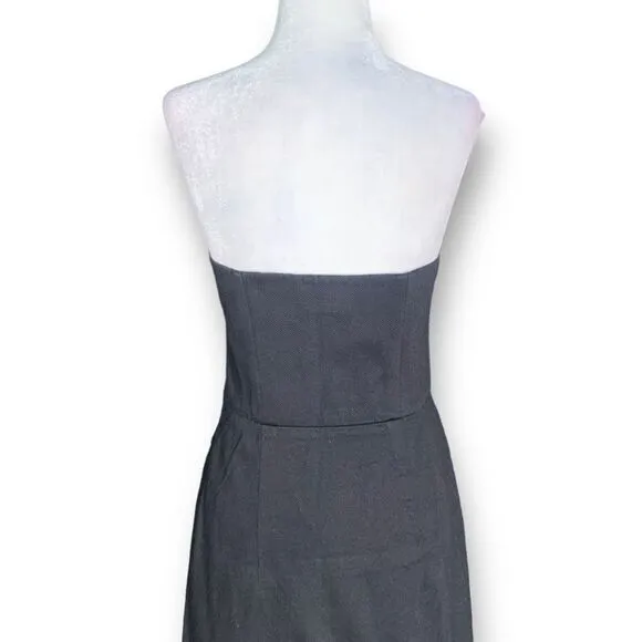 Y2K Banana Republic Dress Black Strapless Retro Style Corseted Mini Classic