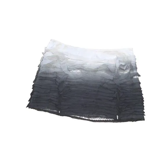 Y2K Silk Chiffon Ombré Fade mini Skirt Bebe boho classic spring formal party
