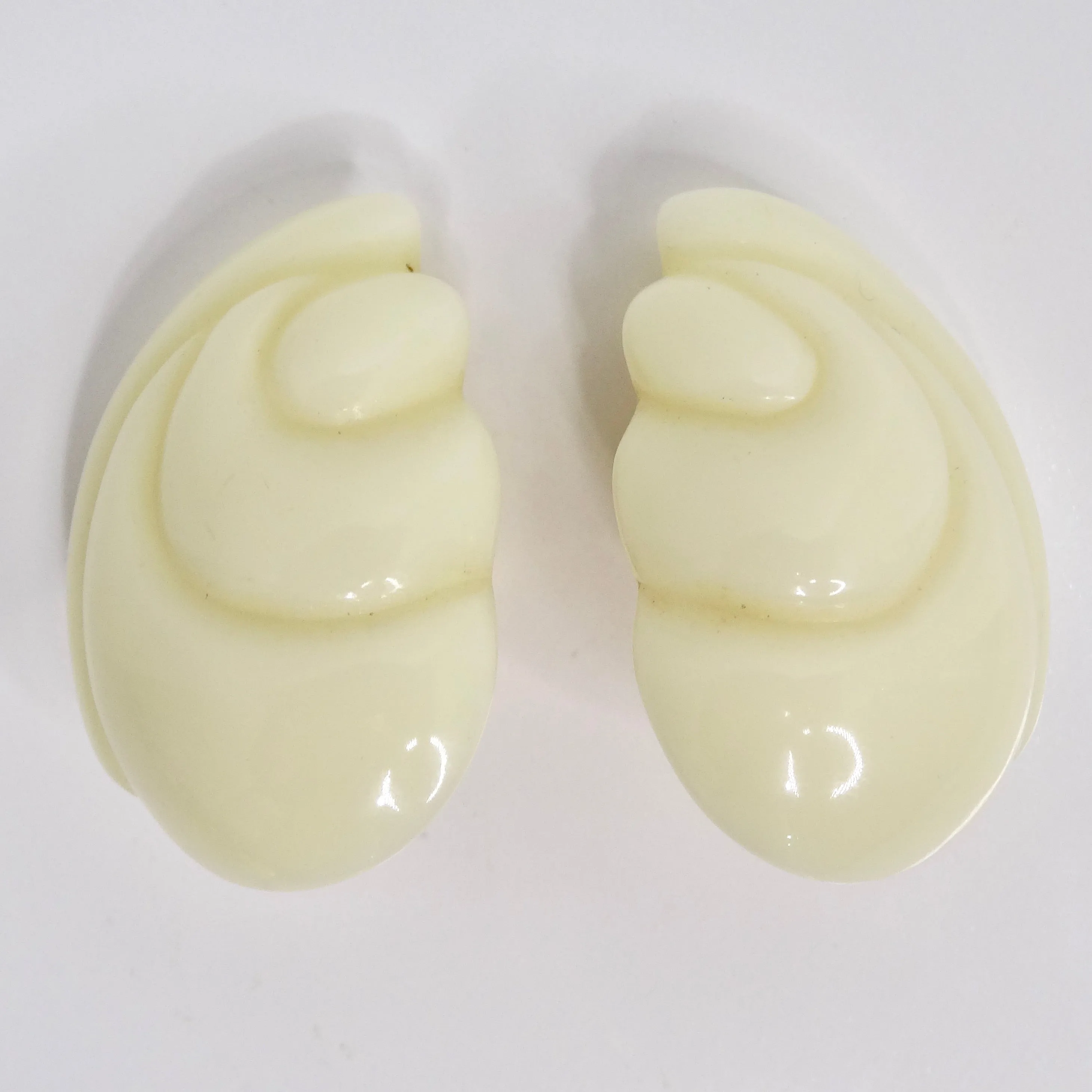 Yves Saint Laurent 1980s Resin Shell Earrings