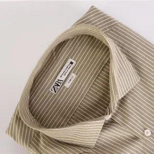 ZR Brown Pin Stripes Shirt