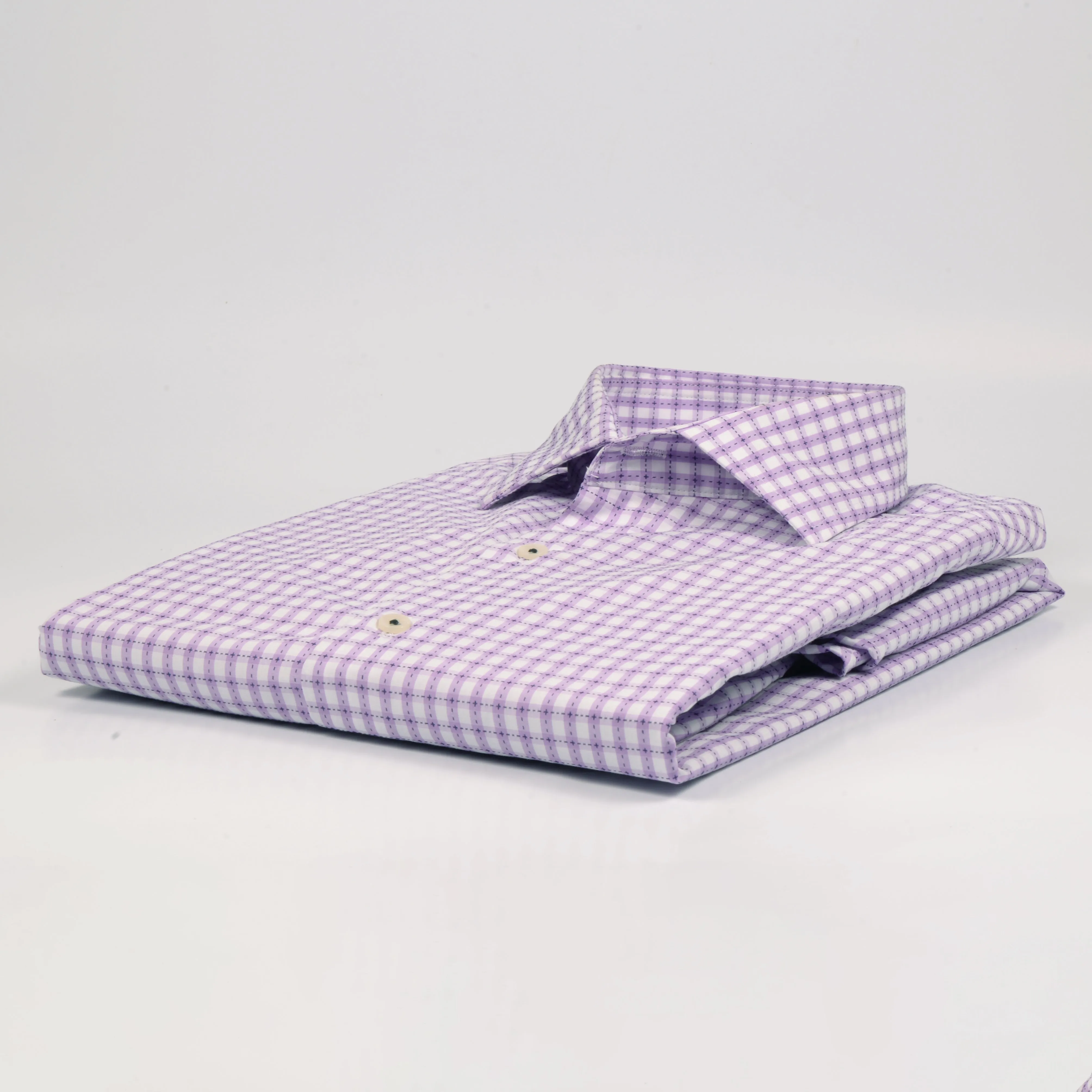 ZR Lavendar & White Checkered Shirt