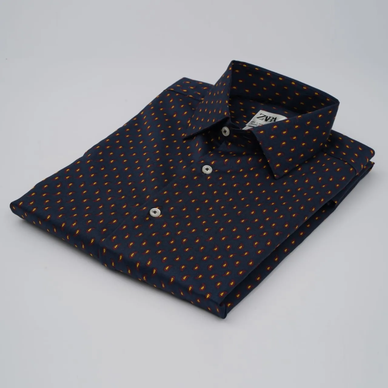 ZR Men Paisley Pattern Casual Shirt