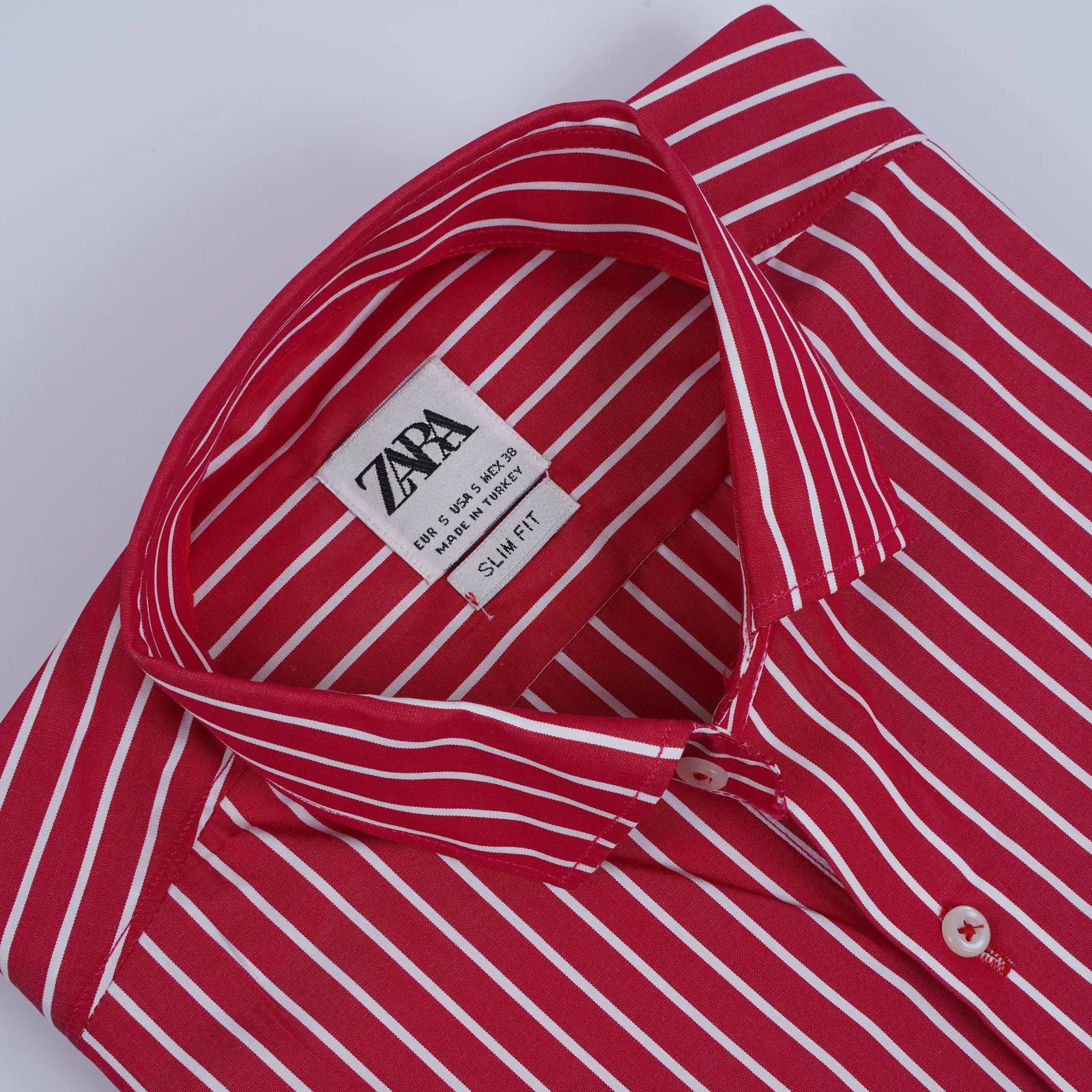 ZR Men Red  & White N Stripes Shirt