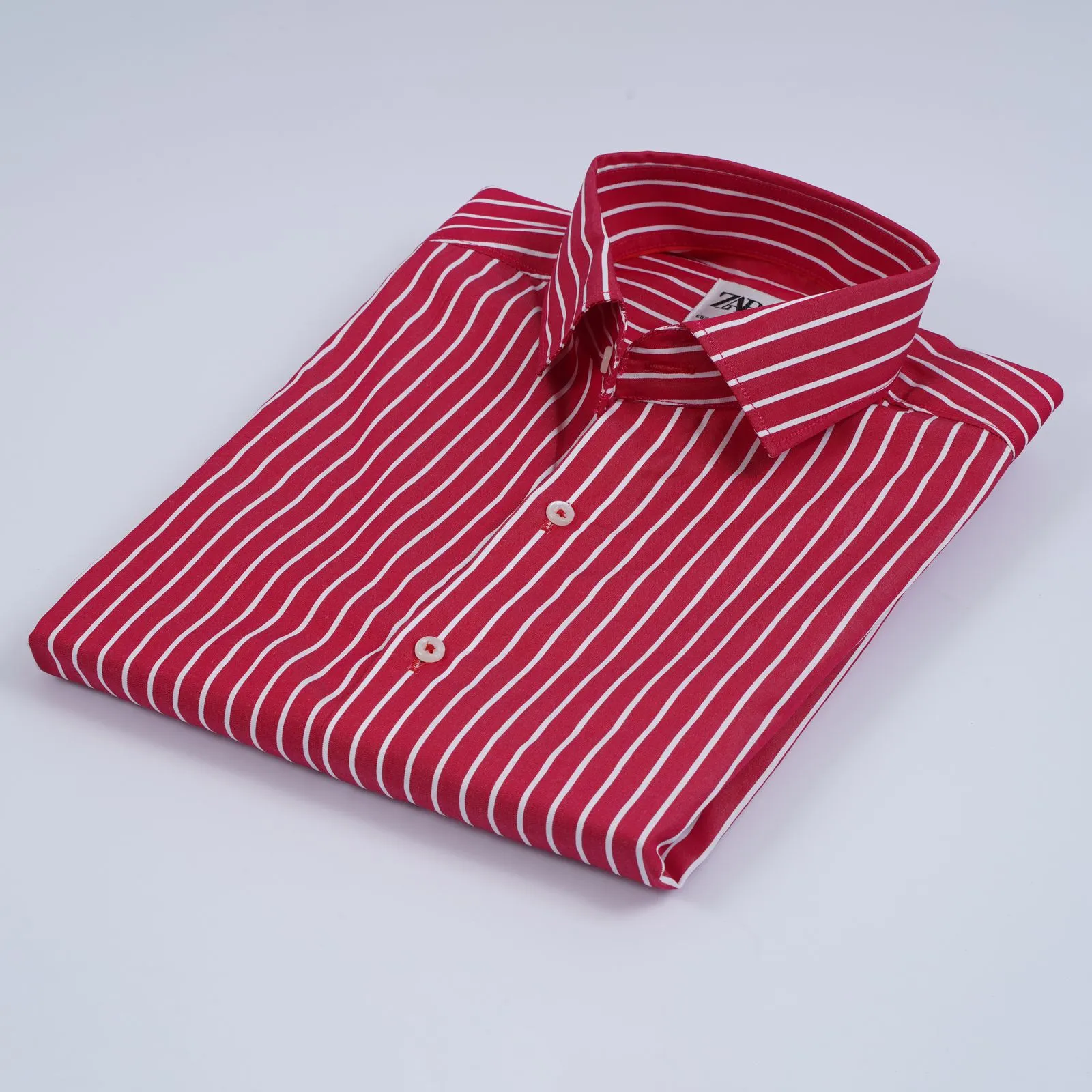 ZR Men Red  & White N Stripes Shirt