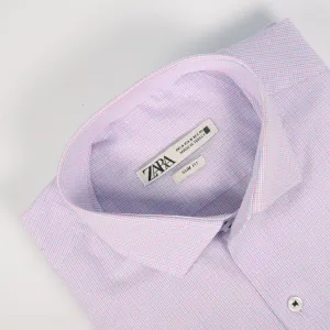 ZR Pink & Blue Mini-check Shirt