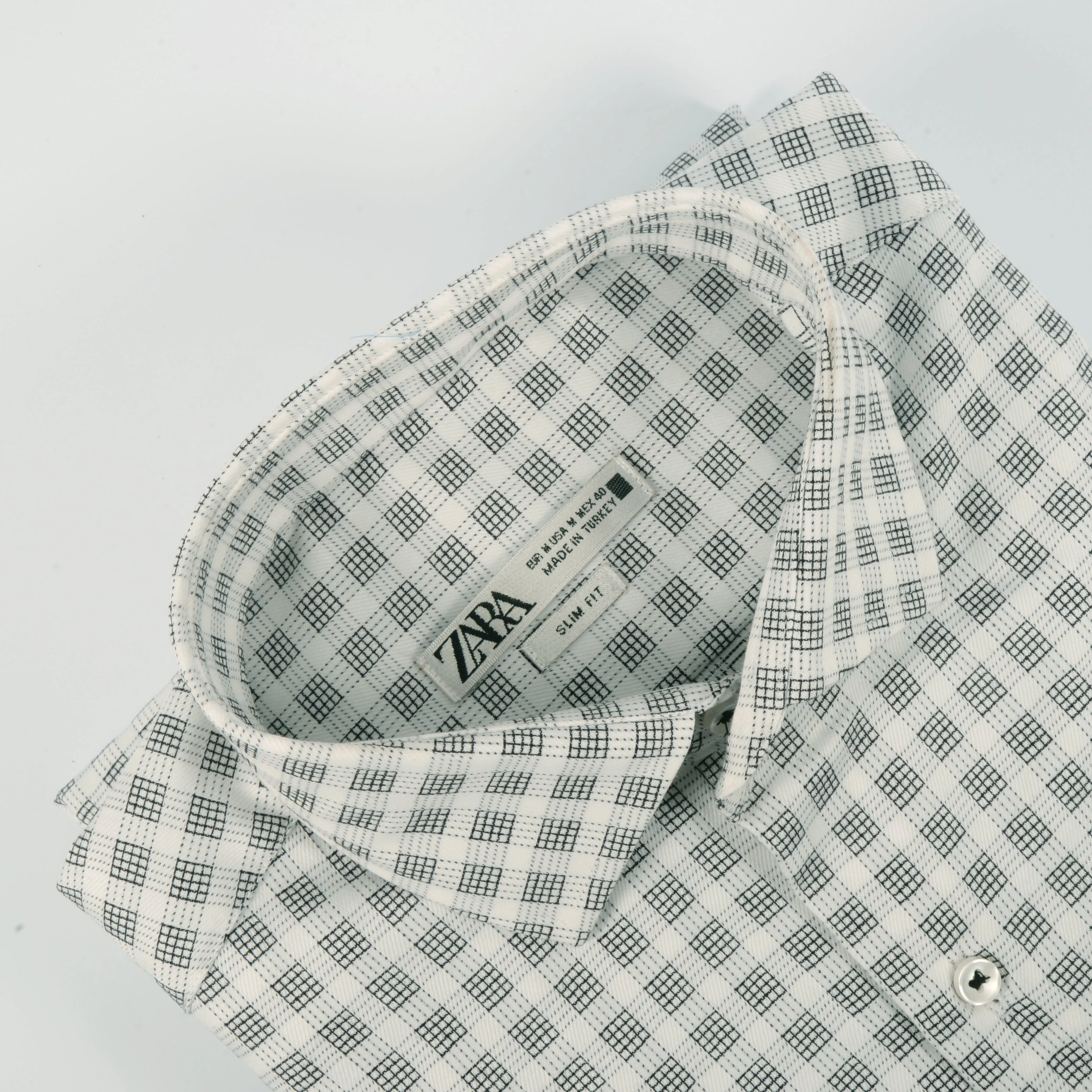 ZR White & Black Glen Shirt