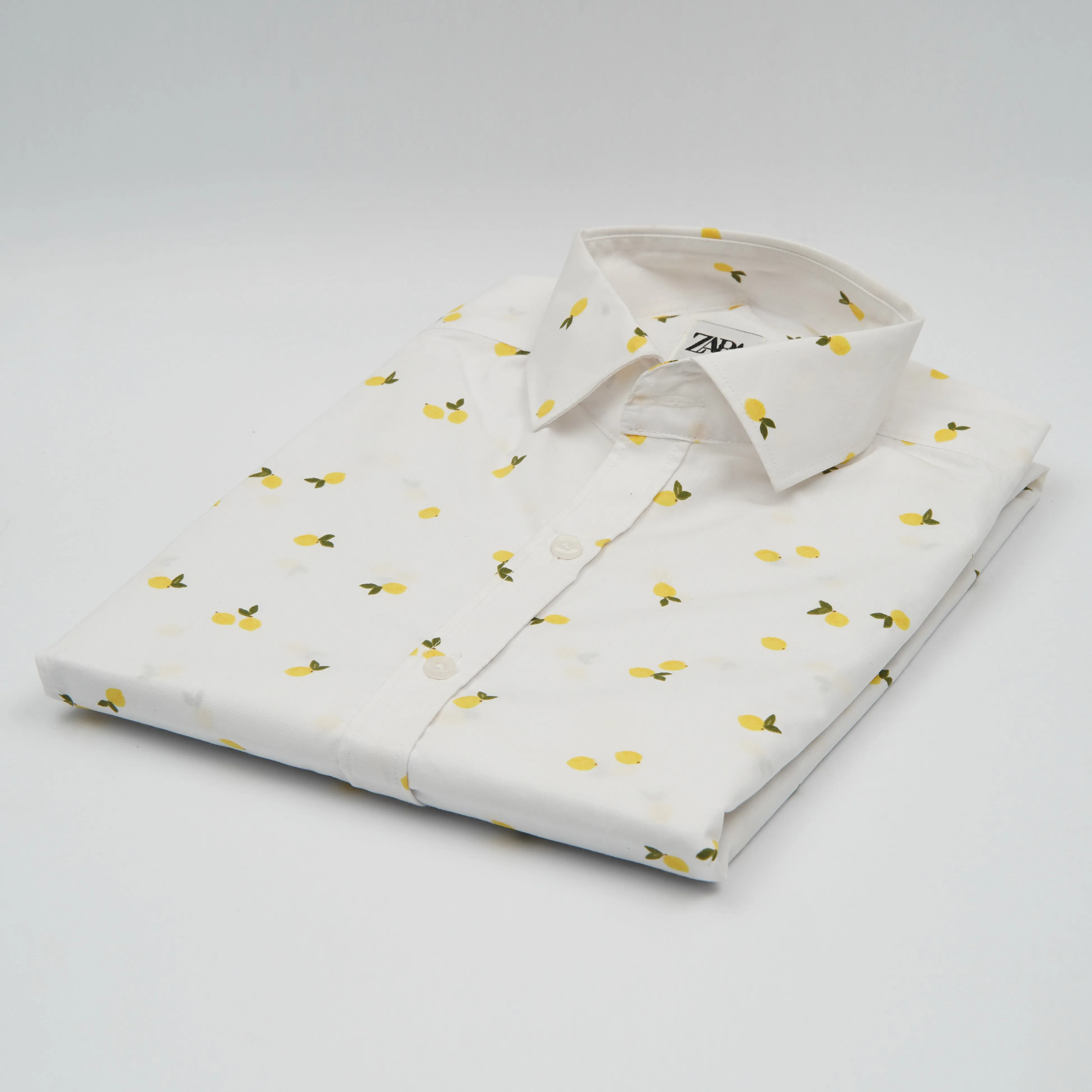 ZR White Citron Cotton Shirt