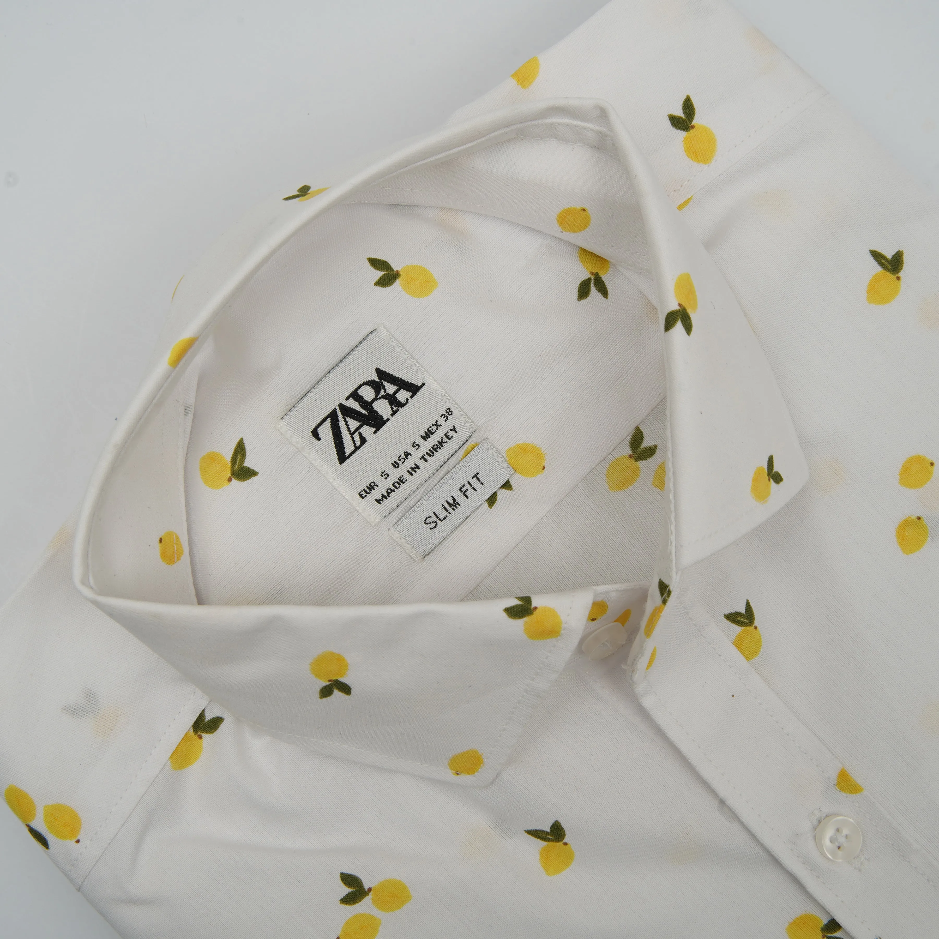 ZR White Citron Cotton Shirt